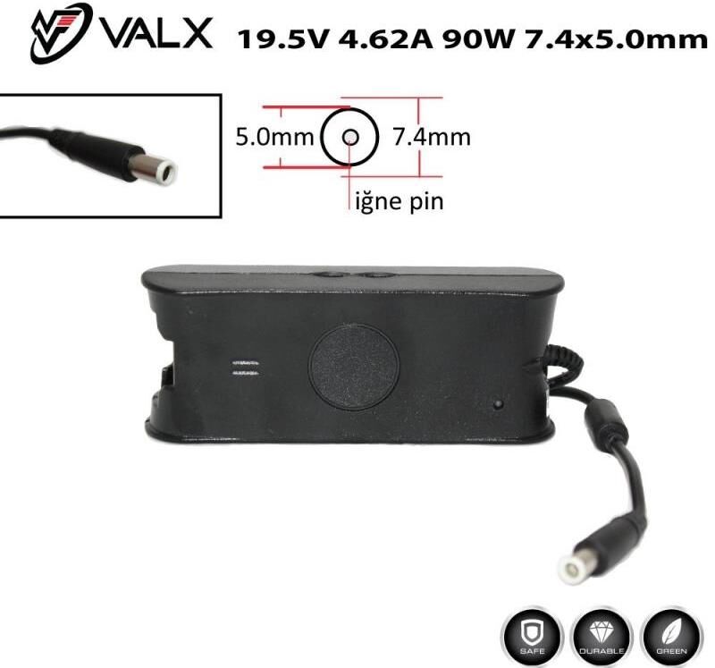 Valx 19.5V 4.62A 90W Notebook Adaptör 7.4x5.0mm