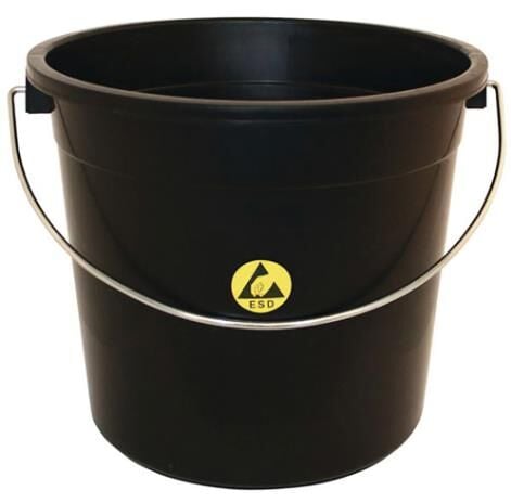 Antistatik ESD Siyah İletken Çöp Kovası 12 Litre IZ-WB12