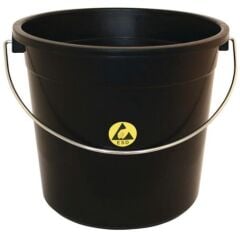 Antistatik ESD Siyah İletken Çöp Kovası 12 Litre IZ-WB12