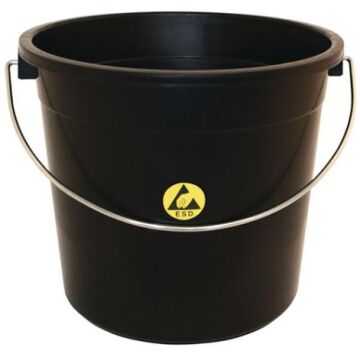 Antistatik ESD Siyah İletken Çöp Kovası 12 Litre IZ-WB12
