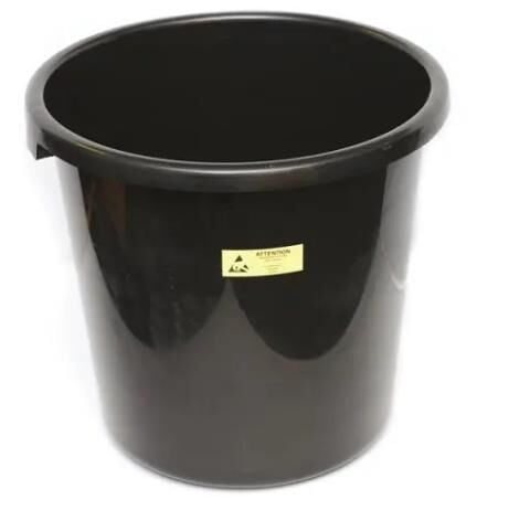 ESD Siyah İletken Çöp Kovası 16 Litre IZ-WB16