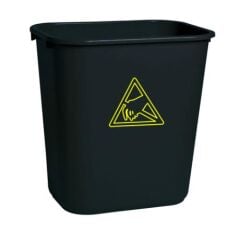 Antistatik ESD Siyah İletken Çöp Kovası 35 Litre IZ-WB35