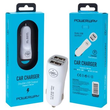 Powerway X-777 Çift Usb'li 2.1 Amper Çakmaklık Araç Şarj Cihazı