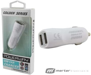 Powerway X-777 Çift Usb'li 2.1 Amper Çakmaklık Araç Şarj Cihazı