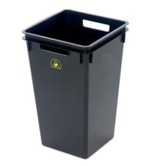 Antistatik ESD Siyah İletken Çöp Kovası 40 Litre BD-WBIN40