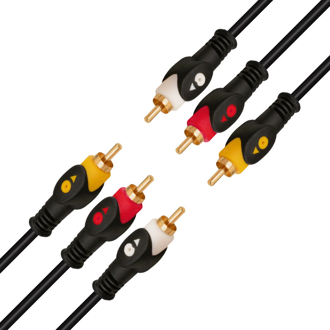 Elektromer 3 RCA - 3 RCA 20 Metre Kablo