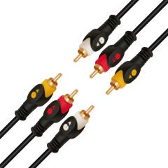 PowerMaster PM-11587 3 RCA TOS 20 Metre Kablo Video Audio Stereo Ses