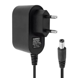 Weko 12 Volt 1 Amper 10 Watt Plastik Kasa Priz Tipi Adaptör (5.5x2.5 Uçlu)