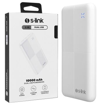 S-Link IP-G12N 10.000mAh MicroUSB + TYPE-C Beyaz Taşınabilir Pil Şarj Cihazı Powerbank