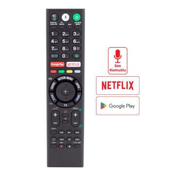 Sony RMF-TX310E Ses Komutlu Lcd Led Tv Kumandası Netflix Tuşlu