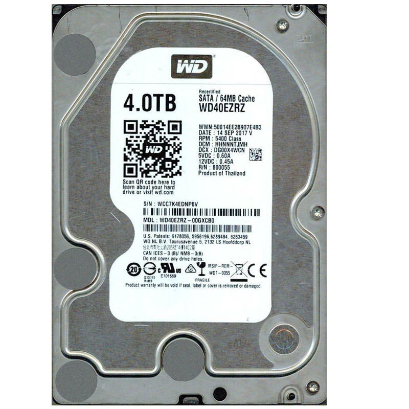 WESTERN DIGITAL WD40EZRZ SEAGATE ST4000VM000 4 TB 5400RPM