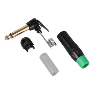 PowerMaster LTP2RC 6.3mm Mono L-Tipi Metal Gövde Gitar Altın Kaplama Jack