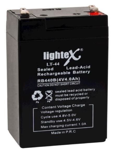 Lightex LT-44 4Volt 4.0Amper Kuru Işıldak Aküsü
