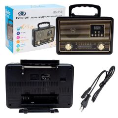 EVERTON RT-352BT USB/SD/FM/AW/SW/AUX/BLUETOOTH DESTEKLİ NOSTALJİK MÜZİK KUTUSU