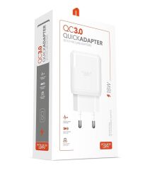 Powerway QC3 3 Amper 18W Tüm Telefonlarla Uyumlu USB Hızlı Şarj Adaptörü
