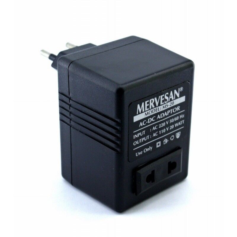 Mervesan MT-20 MS-20 Giriş 220 Volt Çıkış 110 Volt AC/AC Adaptör