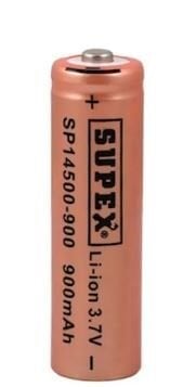 Supex Lityum Ion 3.7v 900mah Şarj Edilebilir Başlıklı Pil SP14500-900s