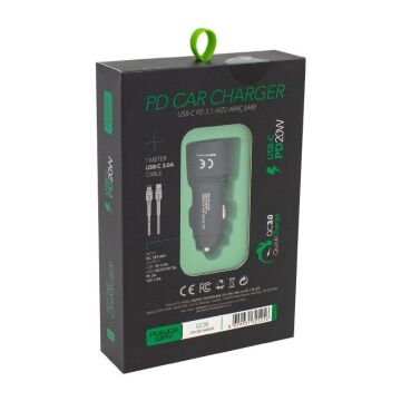 Powerway CC35 Yeni Nesil USB-C (iPhone To Type-C) Araç Şarj Seti (PD18W)