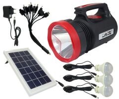 EVERTON RT-906 SOLAR PANELLİ 3 AMPULLÜ USB-MP3-RADYO DESTEKLİ SOLAR IŞILDAK FENER
