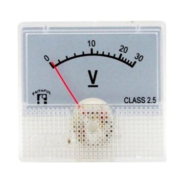 PowerMaster IC-230A 0-30V DC Analog Voltaj Gerilim Metre Gösterge 56x64x57mm