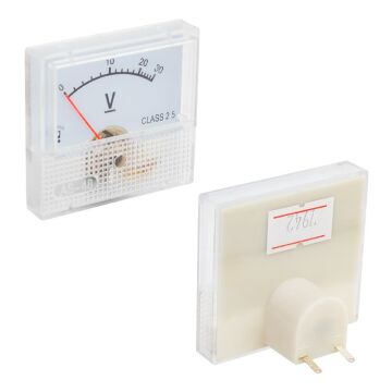 PowerMaster IC-230A 0-30V DC Analog Voltaj Gerilim Metre Gösterge 56x64x57mm