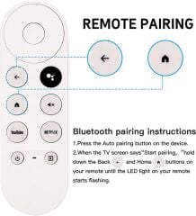 Google Chromecast TV Uzaktan Kumandası Bluetooth Ses Komutlu