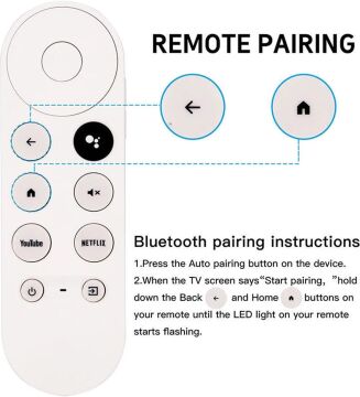 Google Chromecast TV Uzaktan Kumandası Bluetooth Ses Komutlu