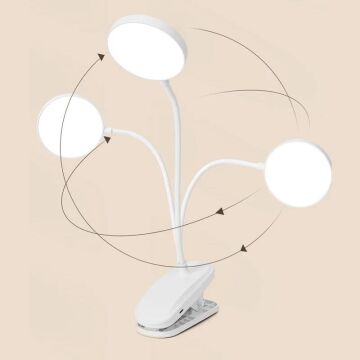 Powermaster QH8801B USB'li Dokunmatik Düğmeli Üç Modlu Beyaz Işık Masa Lambası