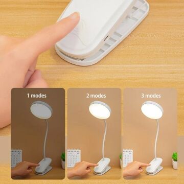 Powermaster BL-1213 USB'li Dokunmatik Düğmeli Üç Modlu Beyaz Işık Masa Lambası