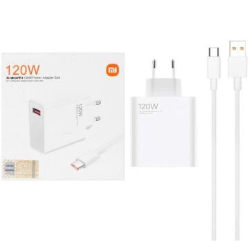 Xiaomi VCA7GACH 120W Hızlı Şarj Cihazı Adaptörü Usb-A- Type-C Kablolu