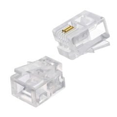 Powermaster RJ11 Telefon Soketi 6P/2C (100 Adet)