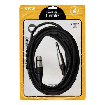 MagicVoice LD379B 5 Metre Canon XLR Dişi - 6.35mm Mono Erkek Metal Jak Mikrofon Ses Kablosu