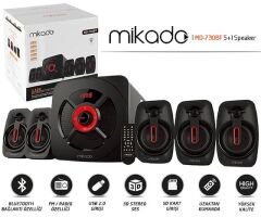 MIKADO MD-730BT 5+1 30W+8W*5 USB+SD+FM DESTEKLİ BLUETOOTH SPEAKER