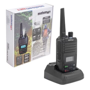 TEKLİ Aselsan A446T 16 Kanal 12 Km Menzil Ekranlı Tekli Set El Telsizi