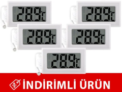 DC-1 Beyaz Pano Tipi Soketli Termometre (5' li Paket)