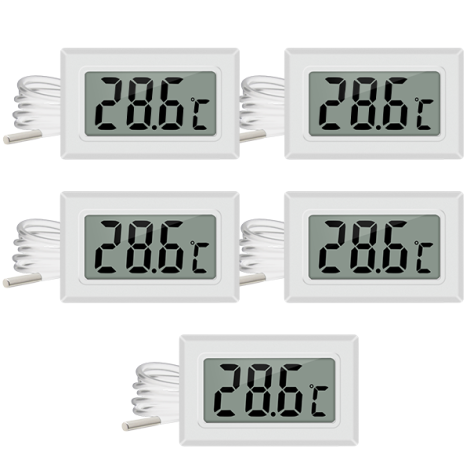 DC-1 Beyaz Pano Tipi Soketli Termometre (5' li Paket)