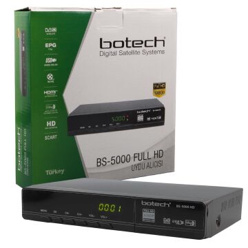 Botech BS-5000 HDMI + Scart + Usb Girişli 1080P Full HD Uydu Alıcı