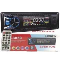 EVERTON RT-3030 USB/SD/FM/AUX MEKANİKSİZ OTO TEYP 4 X 50 WATT ÇİFT USB