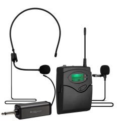 MagicVoice MV-1303Y UHF 1 Yaka + 1 Headset Kablosuz Profesyonel Telsiz Mikrofon