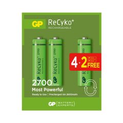 GP 2700 mA Şarjlı Kalem Pil 6'lı Paket