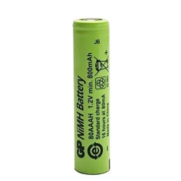 Gp 80aaah 1.2 Volt 800 Mah Düz Kafa Şarjlı Aaa İnce Kalem Pil-70583