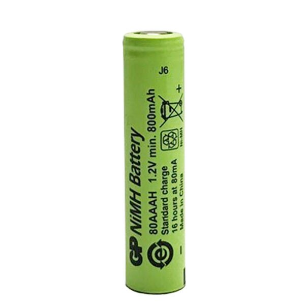 Gp 80aaah 1.2 Volt 800 Mah Düz Kafa Şarjlı Aaa İnce Kalem Pil-70583
