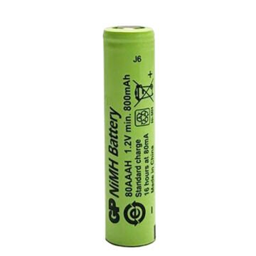 Gp 80aaah 1.2 Volt 800 Mah Düz Kafa Şarjlı Aaa İnce Kalem Pil-70583