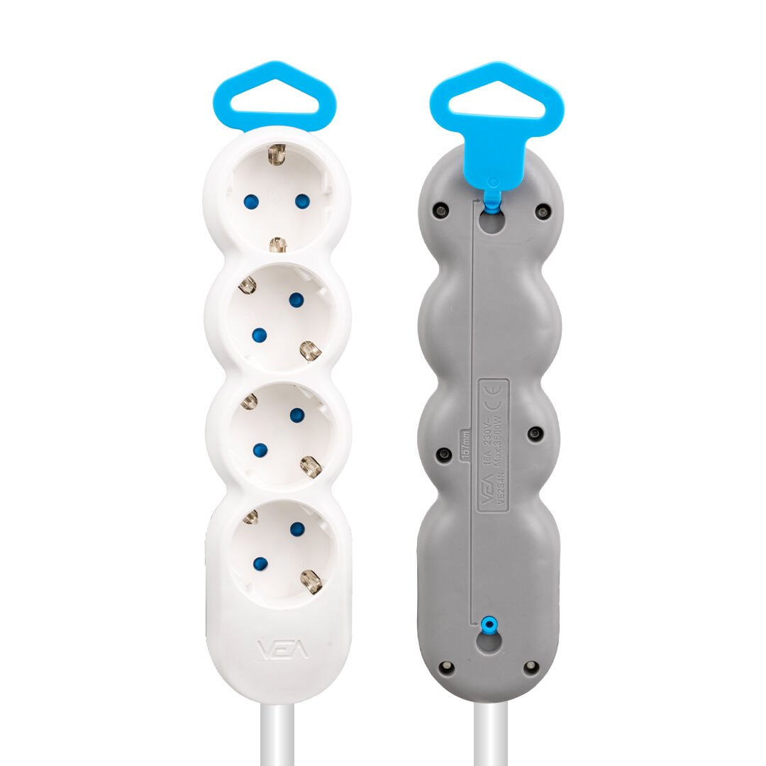 Vea VE-2S4N 4'Lü 1.5 Metre Kablolu Grup Priz