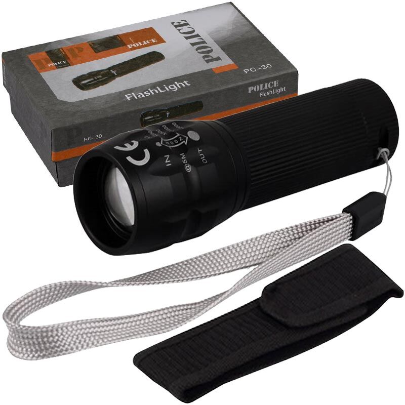 FENER POLICE PC-30P MERCEK LEDLİ ZOOM LU EL FENERİ