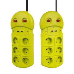 Vea VE-970USB 6'Lı 2 USB'li 1.5 Metre Grup Priz