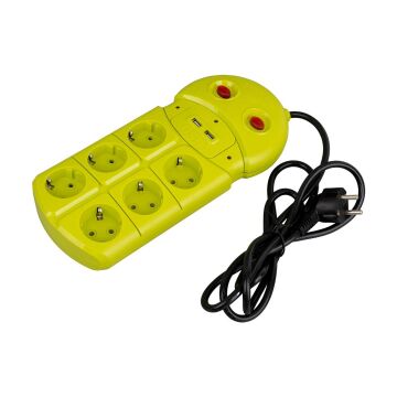 Vea VE-970USB 6'Lı 2 USB'li 1.5 Metre Grup Priz