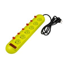 Vea VE-E60 6'Lı 1.5 Metre Ayrı Anahtarlı Grup Priz