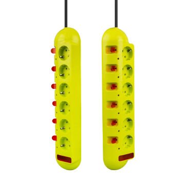 Vea VE-E60 6'Lı 1.5 Metre Ayrı Anahtarlı Grup Priz