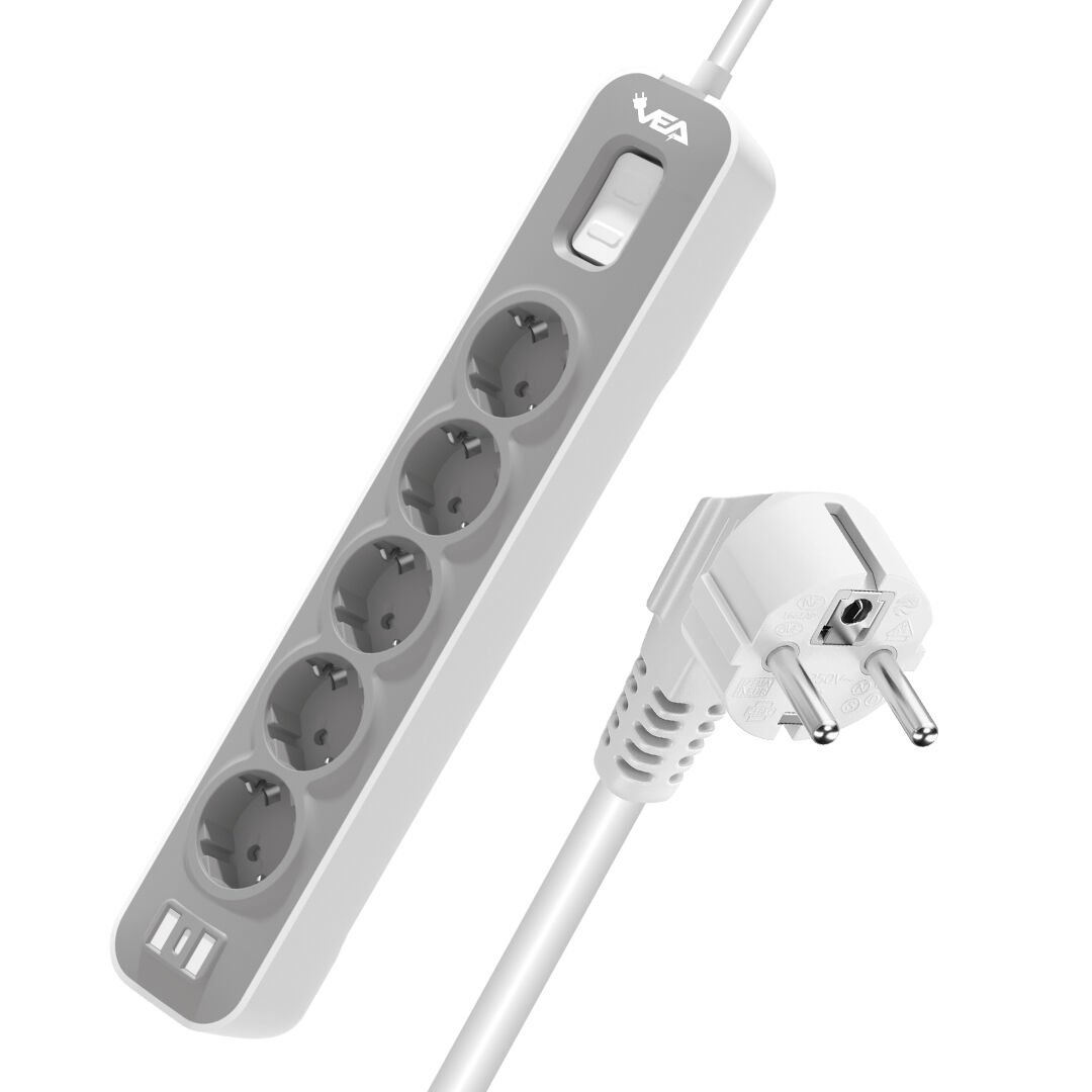 Vea VE-NOVA105 A Class 5'li Anahtarlı 1.5 Metre Akım Korumalı Priz